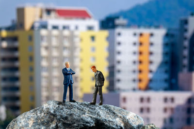 Man standing on rock