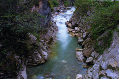 River flowing through rocks