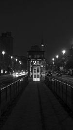 Illuminated street light at night