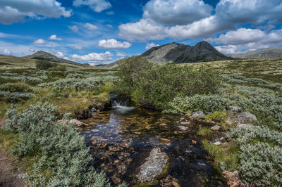 The landscape at peer gynt hytta, rondane nationalpark, høvringen