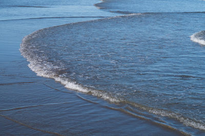 High angle view of beach