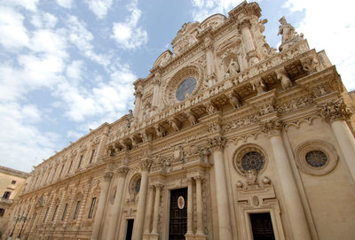 Low angle view of historical building against sky