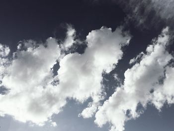 Low angle view of cloudy sky