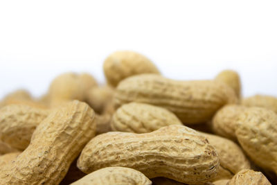 Many peanuts in macro photography