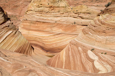 Aerial view of rock formations