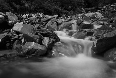 River flowing through rocks