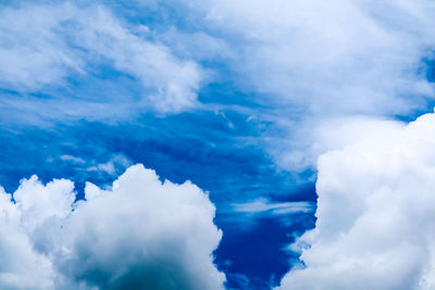 Low angle view of clouds in sky