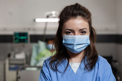 Portrait of nurse wearing mask