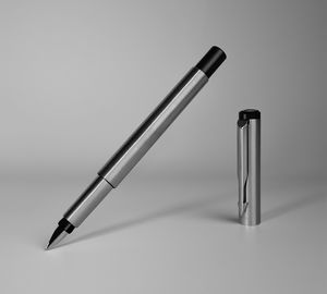 High angle view of pen on table