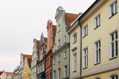 Low angle view of building against clear sky