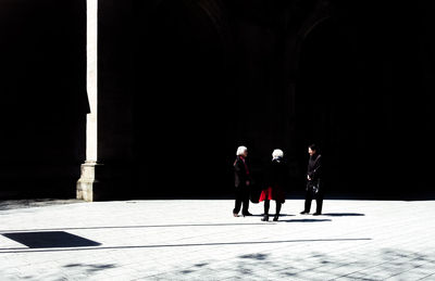 People walking on floor