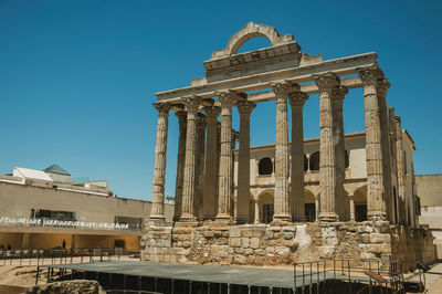 Low angle view of historical building against sky