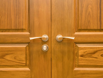 Close-up of wooden door