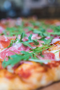 Close-up of a pizza