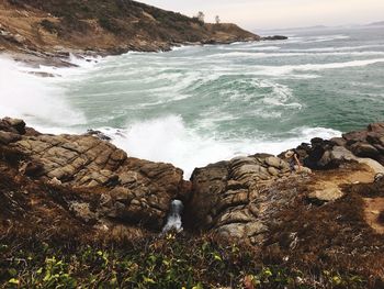 Scenic view of sea against sky