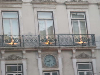 Low angle view of illuminated building