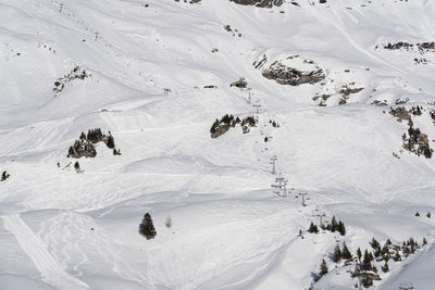 Scenic view of snow covered mountain