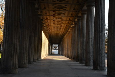 Empty corridor of building