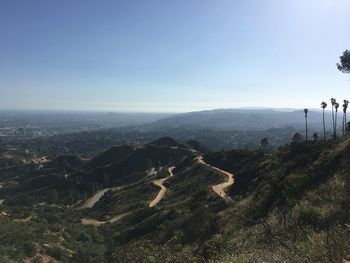 Scenic view of landscape against clear sky