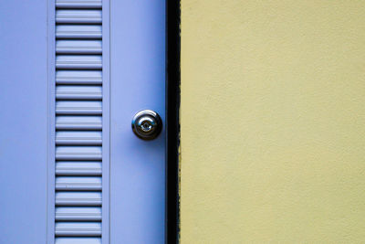 Close-up of closed door of building