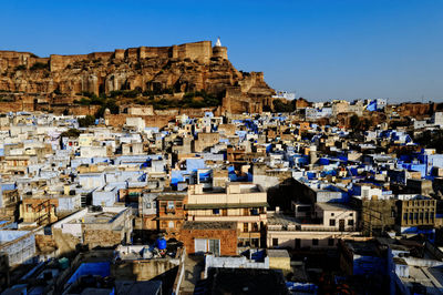 Aerial view of buildings in city