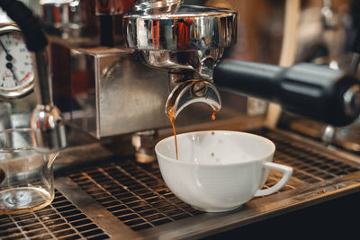 Close-up of coffee on table