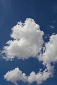 Low angle view of clouds in blue sky