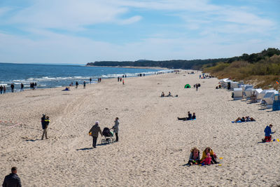 Group of people on beach