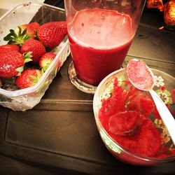 Close-up of strawberries