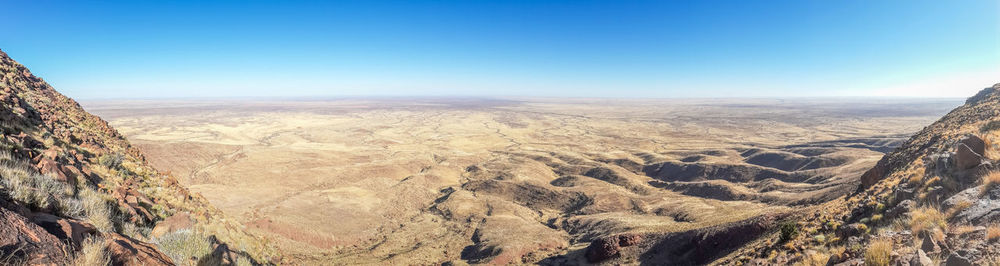 Aerial view of a desert