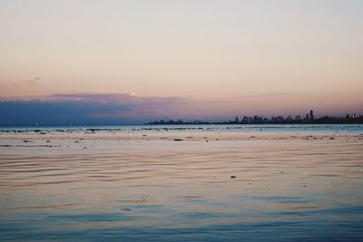 View of sea at sunset