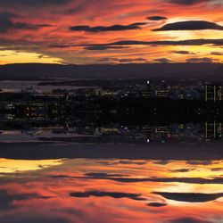 Cityscape at sunset