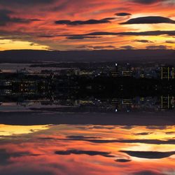 Cityscape at sunset