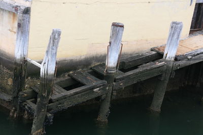 Old built structure in water