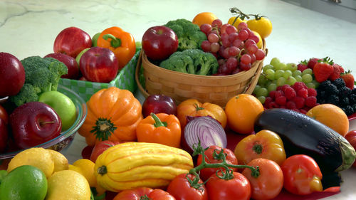 Various fruits for sale in market