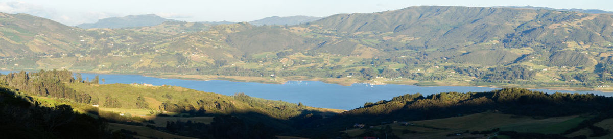 Panoramic view of mountains against sky