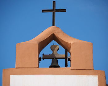 Low angle view of bell tower