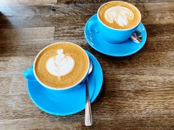 Cup of coffee on table