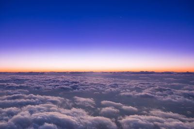 Scenic view of cloudscape against sky during sunset