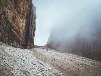 Scenic view of rocky mountains against sky