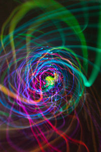 Digital composite image of light trails