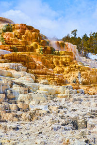 Scenic view of rock formations