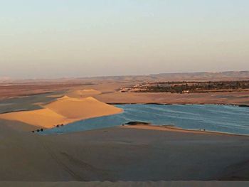 Scenic view of landscape against clear sky