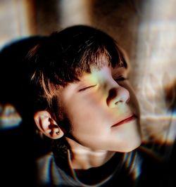 Close-up portrait of cute boy