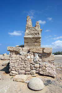 Ancient roman aqueduct at caesarea in israel