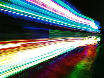 Light trails at night