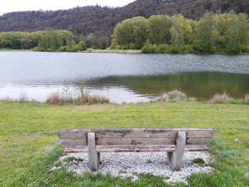 Scenic view of lake against landscape