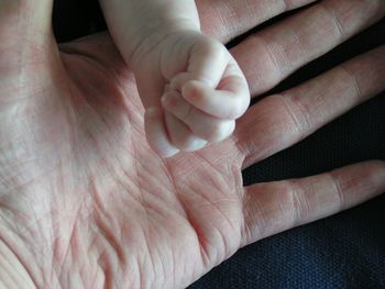 Close-up of hands