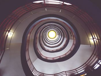 Low angle view of spiral staircase