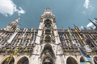 Low angle view of historic building against sky